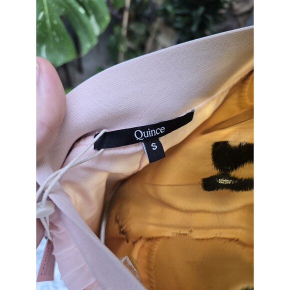 Quince Women’s Pleated Midi Skirt Blush Pink Size Small Elastic Waist NWT - Picture 5 of 5